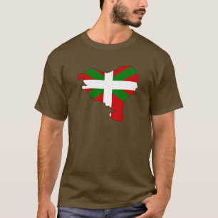 Baskische Flaggenkarte T-Shirt