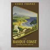 Baskische Küste - Frankreich Vintage Poster (Vorne)