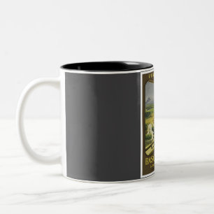 Baskische Küste Frankreich Vintage Reise Zweifarbige Tasse