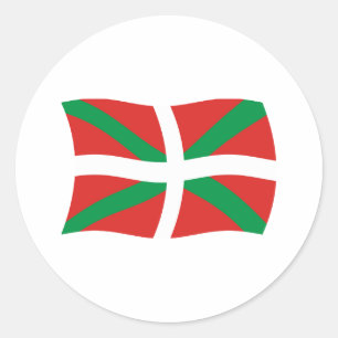 Baskische Leute Flaggenaufkleber Runder Aufkleber
