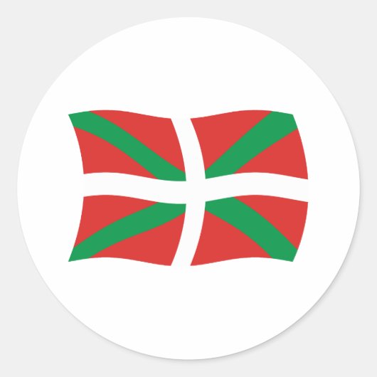 Baskische Leute Flaggenaufkleber Runder Aufkleber (Vorderseite)