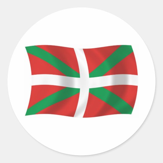 Baskische Leute Flaggenaufkleber Runder Aufkleber (Vorderseite)