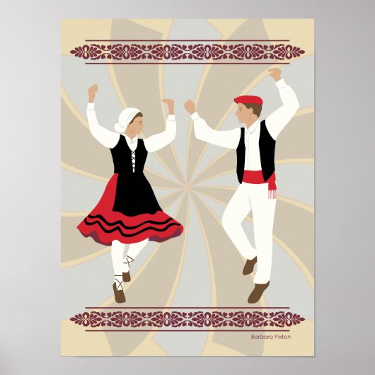 Baskische Tänzer Poster (Vorne)