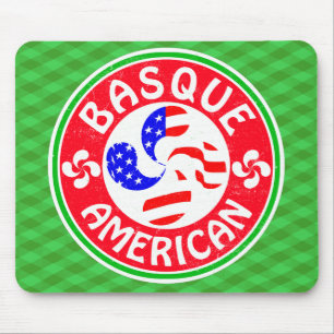Baskischer Amerikaner Euskara Lauburu QuerMousemat Mousepad
