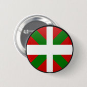 Baskischer Qualität Flaggen-Kreis Button (Vorne & Hinten)