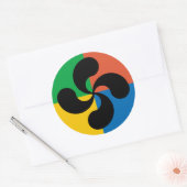 Baskischer Queraufkleber Runder Aufkleber (Umschlag)