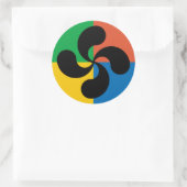 Baskischer Queraufkleber Runder Aufkleber (Tasche)