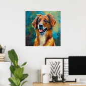 Baskischer Schäferhund - Hundeportrait Poster (Heimbüro)