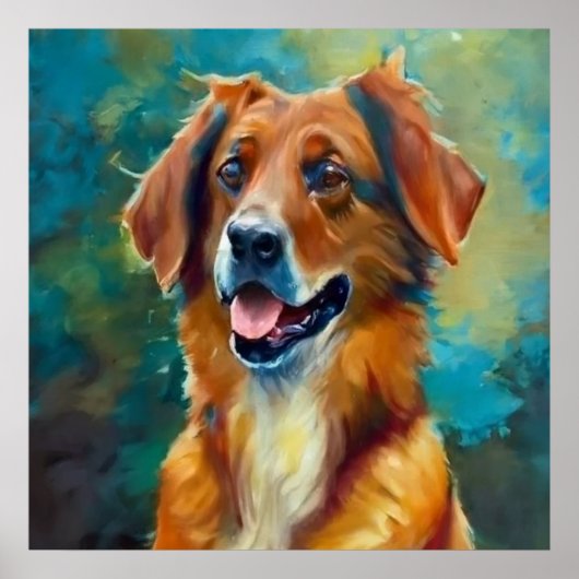 Baskischer Schäferhund - Hundeportrait Poster (Vorne)