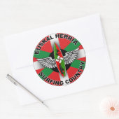 Baskischer Surfsticker Runder Aufkleber (Umschlag)