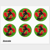 Baskischer Surfsticker Runder Aufkleber (Blatt)