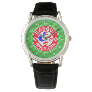 Baskisches Amerikaner Euskara Lauburu Kreuz Armbanduhr