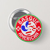Baskisches Amerikaner Euskara Lauburu Kreuz Button (Vorne & Hinten)
