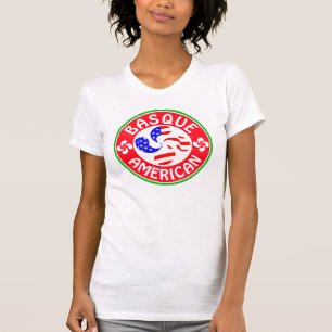 Baskisches Amerikaner Euskara Lauburu Kreuz T-Shirt