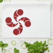 baskisches Golfkreuz Geschirrtuch (Gefaltet)