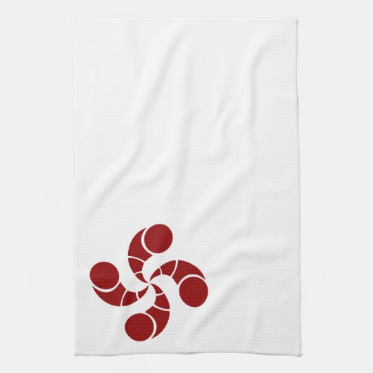 baskisches Golfkreuz Geschirrtuch (Vertikal)