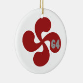 Baskisches Kreuz 64 Keramikornament (Rechts)