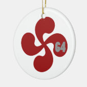 Baskisches Kreuz 64 Keramikornament (Links)