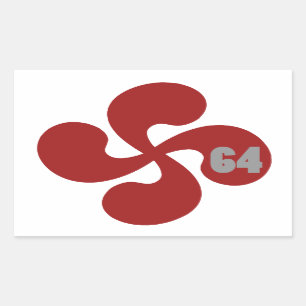 Baskisches Kreuz 64 Rechteckiger Aufkleber