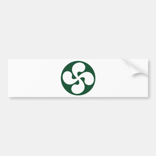 Baskisches Kreuz extrudiert Autoaufkleber (Vorne)