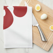 Baskisches Kreuz rotes Lauburu Geschirrtuch (Viertel Falte)