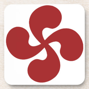 Baskisches Kreuz rotes Lauburu Getränkeuntersetzer