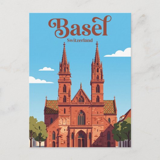 Basler Münster Schweiz Postkarte (Vorderseite)