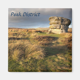 Baslow Rand im Derbyshire-Andenken-Foto Magnet