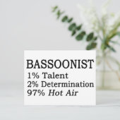 Basonist heiße Luft Postkarte (Stehend Vorderseite)