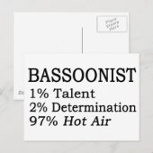 Basonist heiße Luft Postkarte (Vorne/Hinten)