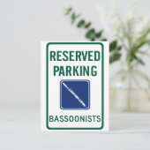 Basonisten Parken Postkarte (Stehend Vorderseite)