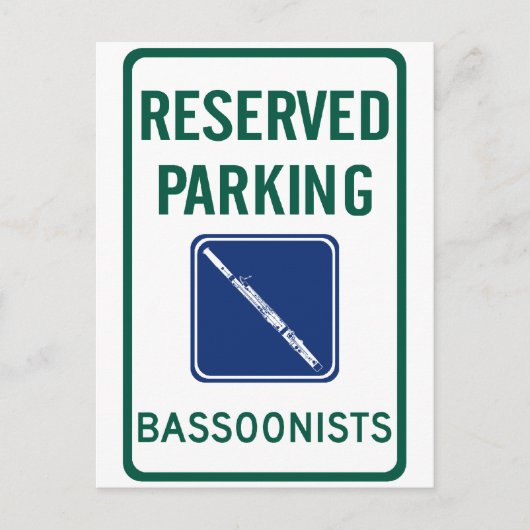 Basonisten Parken Postkarte (Vorderseite)