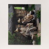 Basotho Chieftain Medizin Mann. Puzzle (Vertikal)