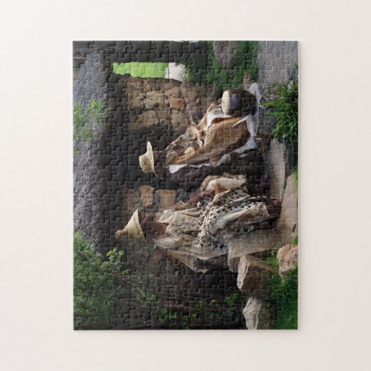 Basotho Chieftain Medizin Mann. Puzzle (Vertikal)