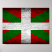 Basque Flag Distressed Poster (Vorne)