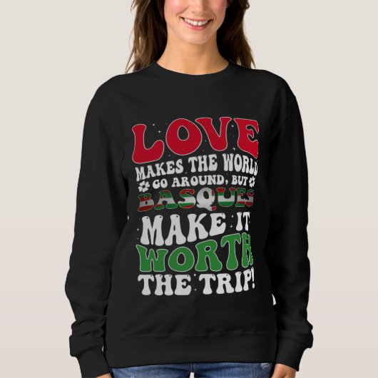 Basque Flag Men & Women Cute Til Basques Sweatshirt (Vorderseite)