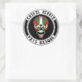 Basque Skull Runder Aufkleber (Tasche)