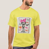 Basquiat-Stil Neo-Expressionist Crown Monster Gra T-Shirt (Vorderseite)