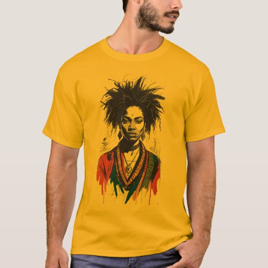 Basquiat-Stil T-Shirt (Vorderseite)