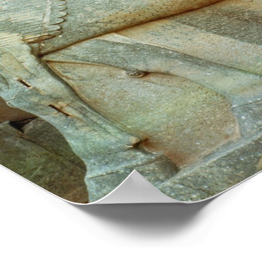 Basrelief eines anthropomorphischen Stiers Poster (Ecke)