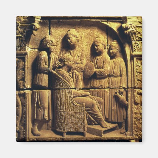 Basrelief eines Friseurs, römisch Magnet (Vorne)