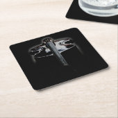 Bass 1 Coercnm Rechteckiger Pappuntersetzer (angewinkelt)