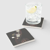 Bass-2-Küste Steinuntersetzer (Seitenansicht)