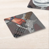 Bass-4-Küste Rechteckiger Pappuntersetzer (angewinkelt)