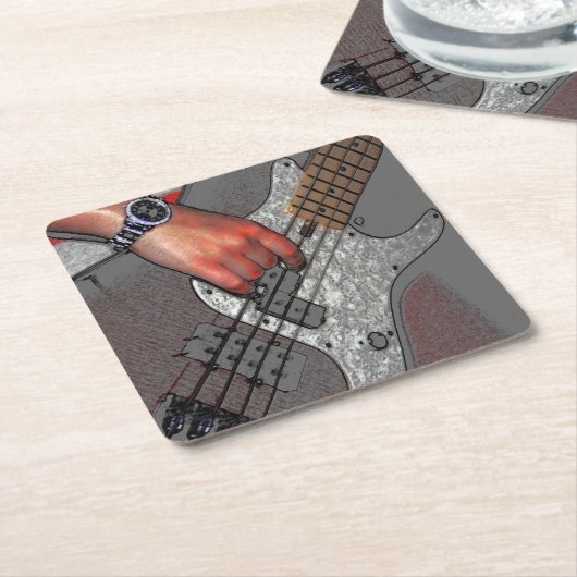 Bass-4-Küste Rechteckiger Pappuntersetzer (angewinkelt)