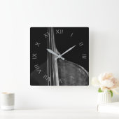 Bass 5 Gray Roman Numbers wca Quadratische Wanduhr (Zuhause)