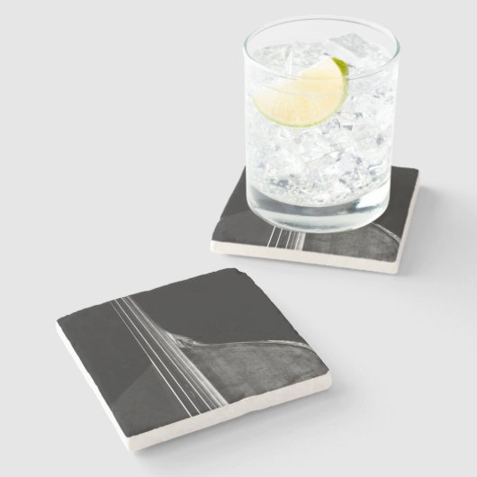 Bass 5-Küstenercnm Steinuntersetzer (Seitenansicht)