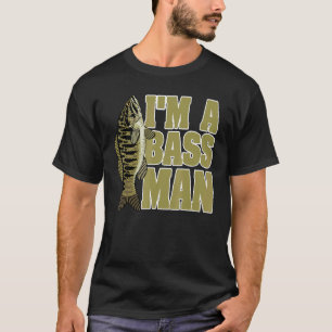 Bass-Angeln Angeln Mam Schwarzer Fisch Fischer Spo T-Shirt