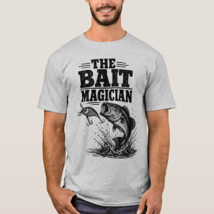 Bass-Angeln Köder-Geschenk, Vintage-Angler-Grafik T-Shirt