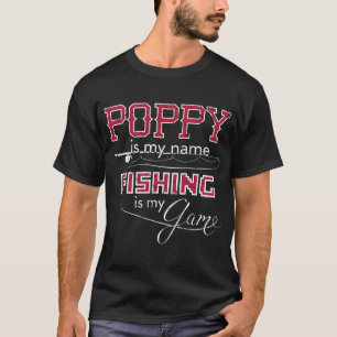 Bass-Angeln Poppys Angelspiel T-Shirt